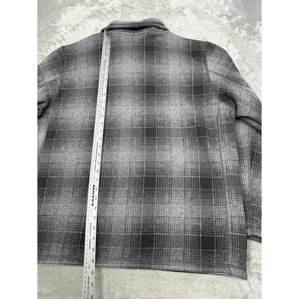 The North Face Fleece Jacket Mens 2XL XXL Gray Plaid Pullover Sweatshirt Sweater